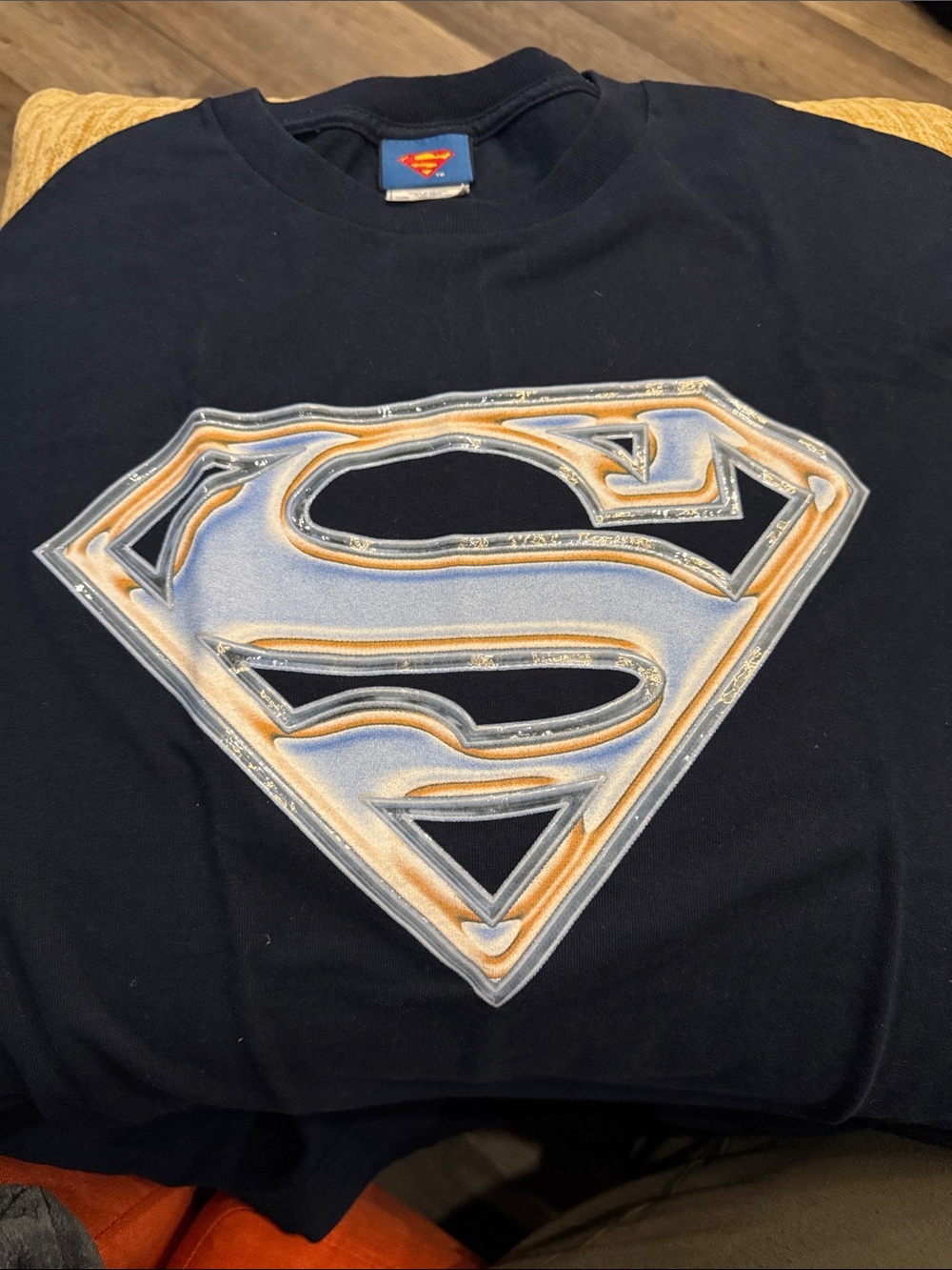 DC Comics Navy T-shirt with shiny Superman Logo